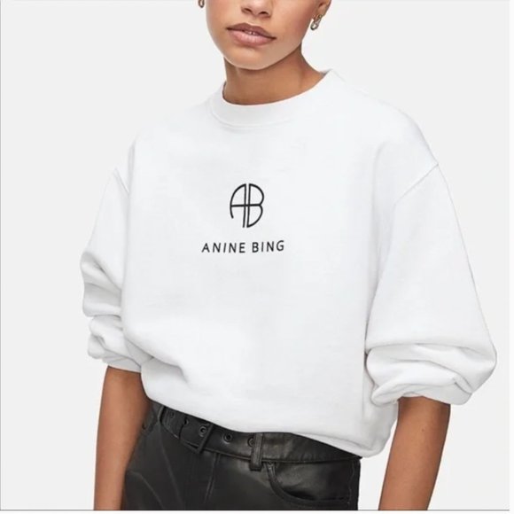 Anine Bing Tops - Anine Bing Sweater Ramona Monogram Sweatshirt